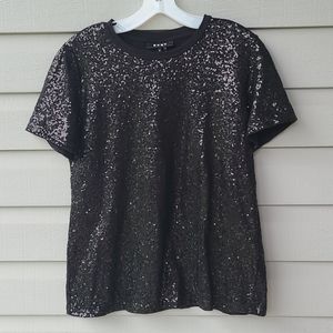 Black Sequin Tee